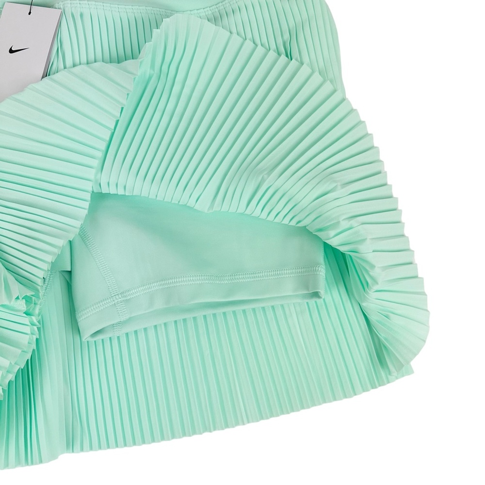 NIKE Women's Dri-FIT Ace Pleated Golf Shorts NWT Mint Foam Tennis Green Skort - Picture 12 of 15